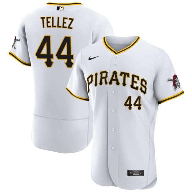Men's Pittsburgh Pirates #44 Rowdy Tellez White Flex Base Stitched Baseball Jersey